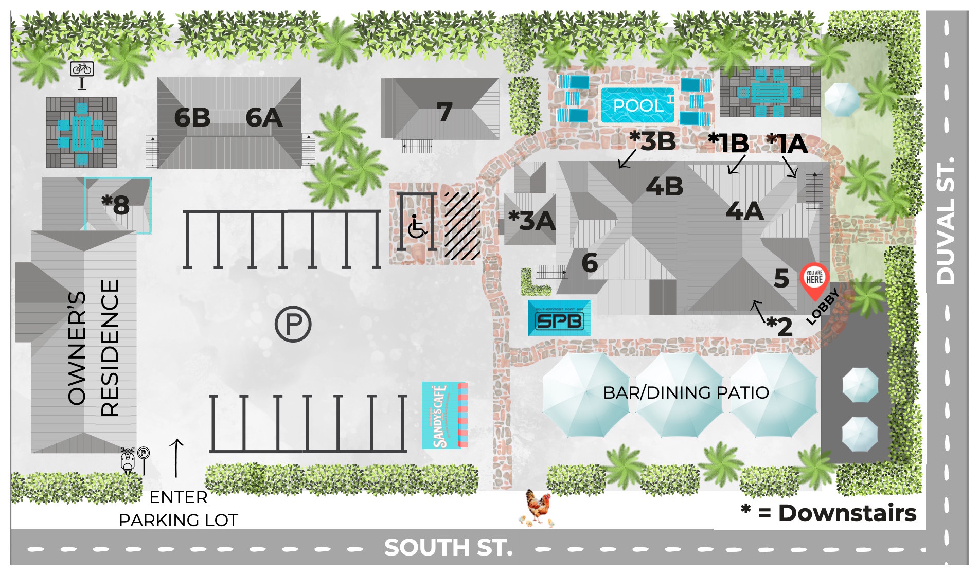 Southernmost Point Guest House property map